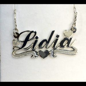 NAMEPLATE NECKLACE ,SILVER 925